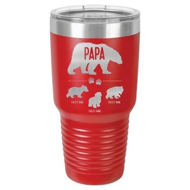 Papa Bear w/ 3 Cubs 30oz Ringneck Tumbler